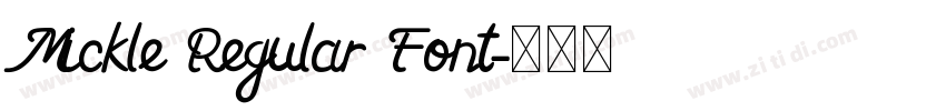 Mickle Regular Font字体转换
